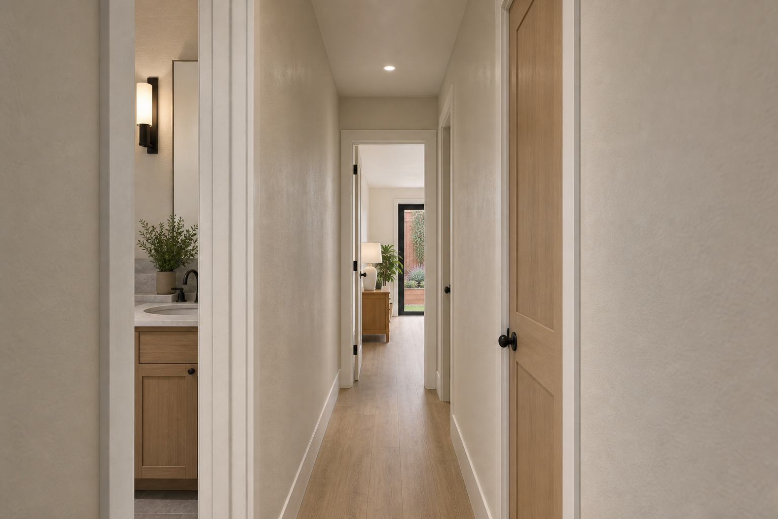Concept rendering of the proposed primary-suite hallway